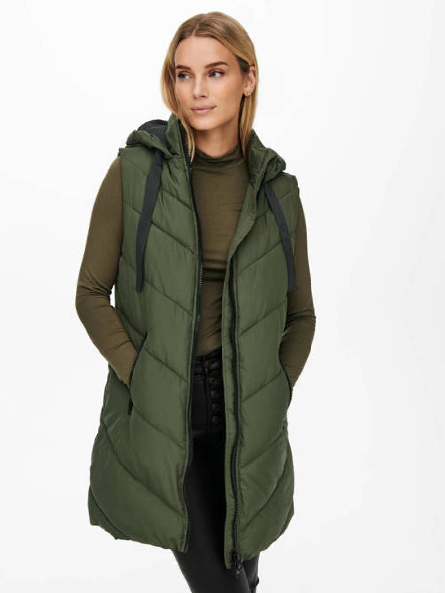 JDY bodywarmer JDYSKYLAR donkergroen