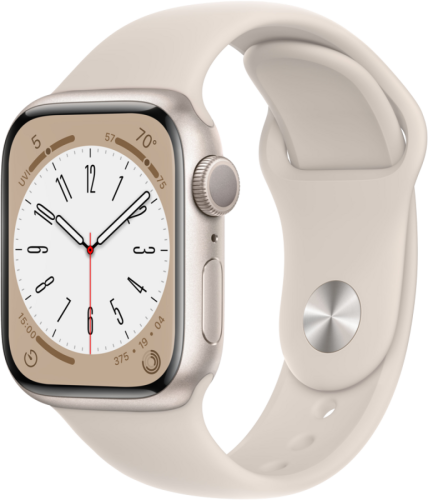 Apple Watch Series 8 GPS 41mm Alu Starlight sportband