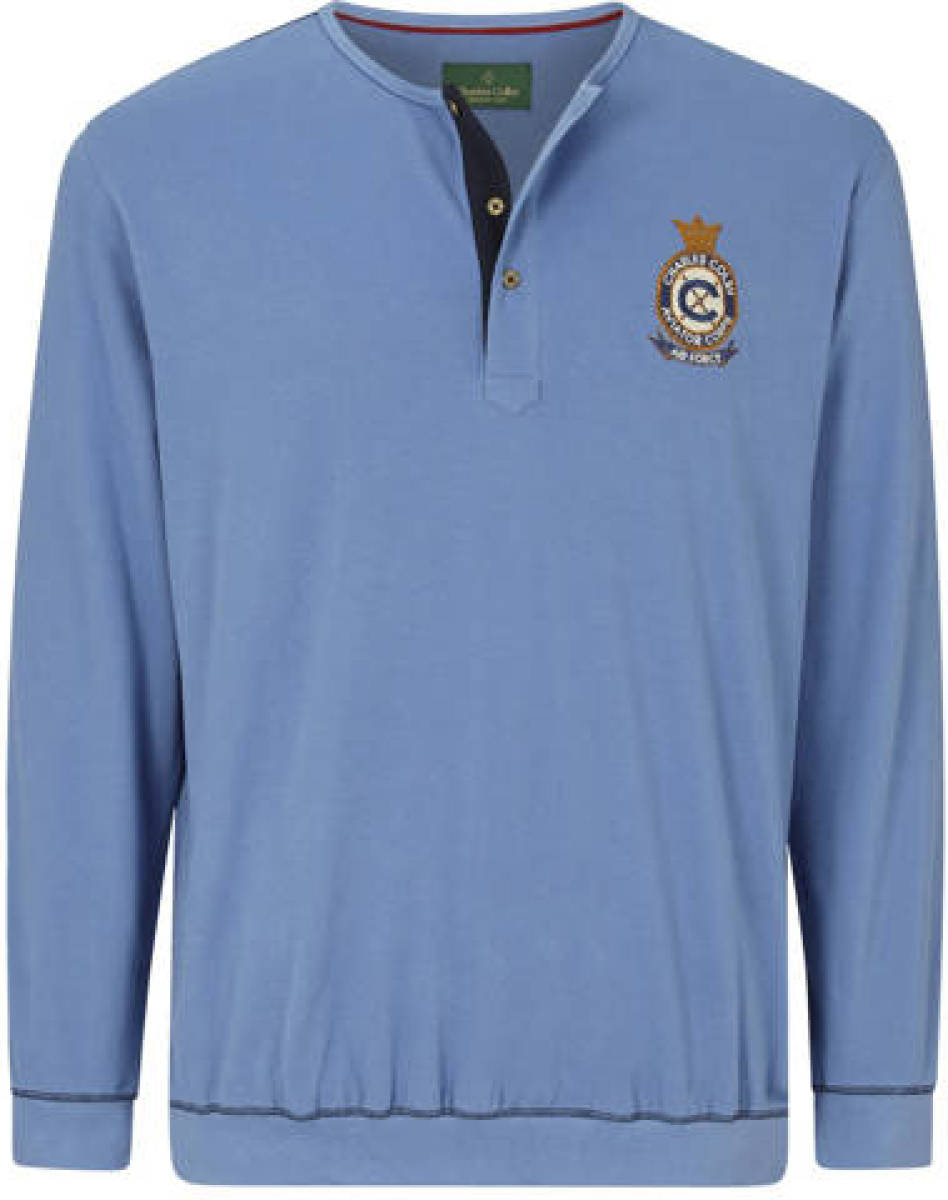 Charles Colby +FIT Collectie sweater EARL QUILLANS Plus Size blauw