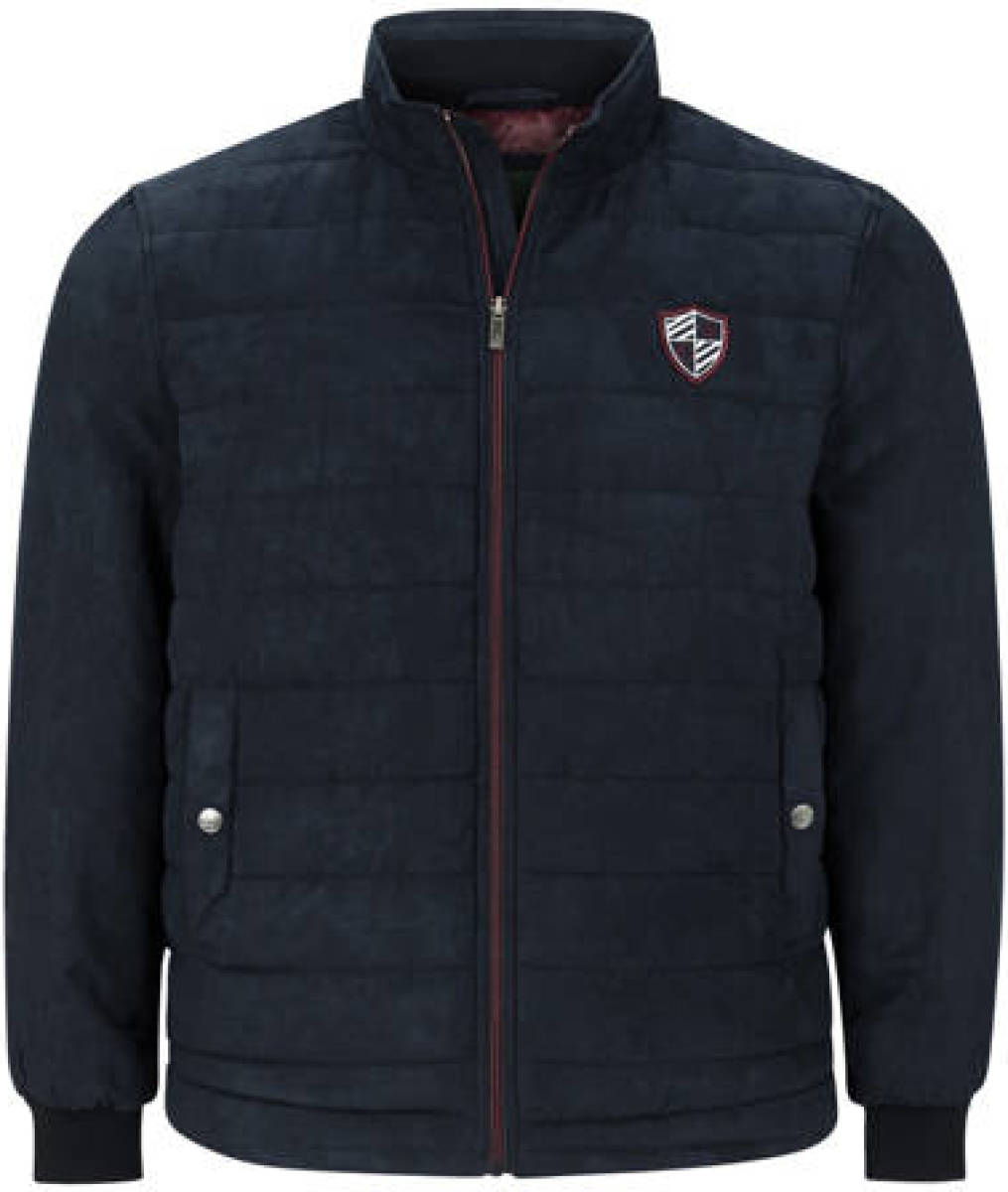 Charles Colby gewatteerde jas SIR LAWRENCE Plus Size donkerblauw