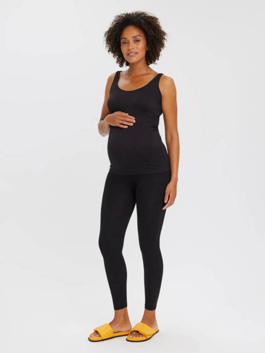 VERO MODA MATERNITY zwangerschaps- en voedingssinglet VMMISA zwart
