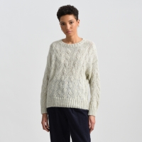 Molly Bracken Trui met ronde hals, kabelmotief