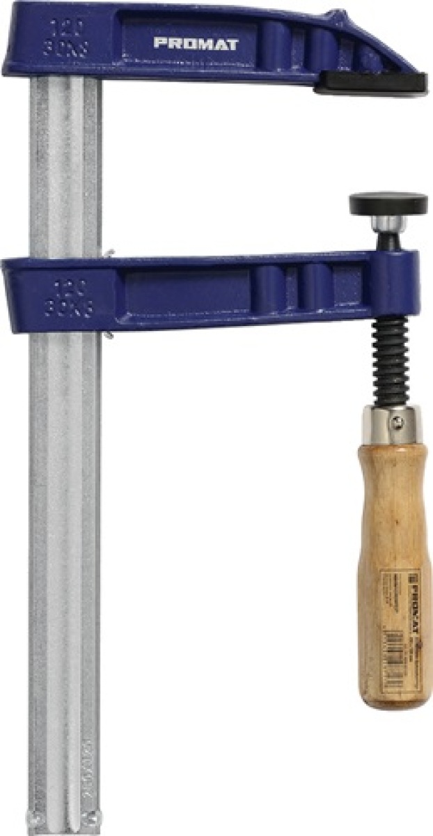 Promat Schroefklem van tempergietwerk | spanwijdte 150 mm werkbereik 80 mm | houten greep | 25 x 6 mm - 4000831332