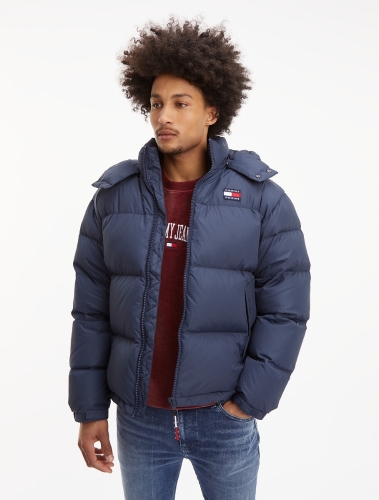 Tommy Jeans Korte donsjas met ritssluiting en kap Alaska