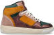 Floris van bommel Iggi Wedge 01.05 leren sneakers oudroze/multi