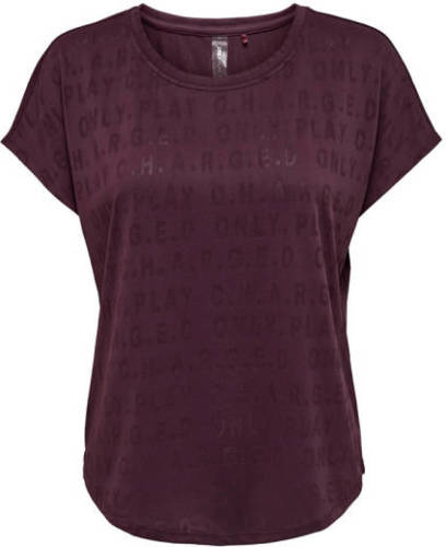 ONLY PLAY sport T-shirt ONPSAFA aubergine