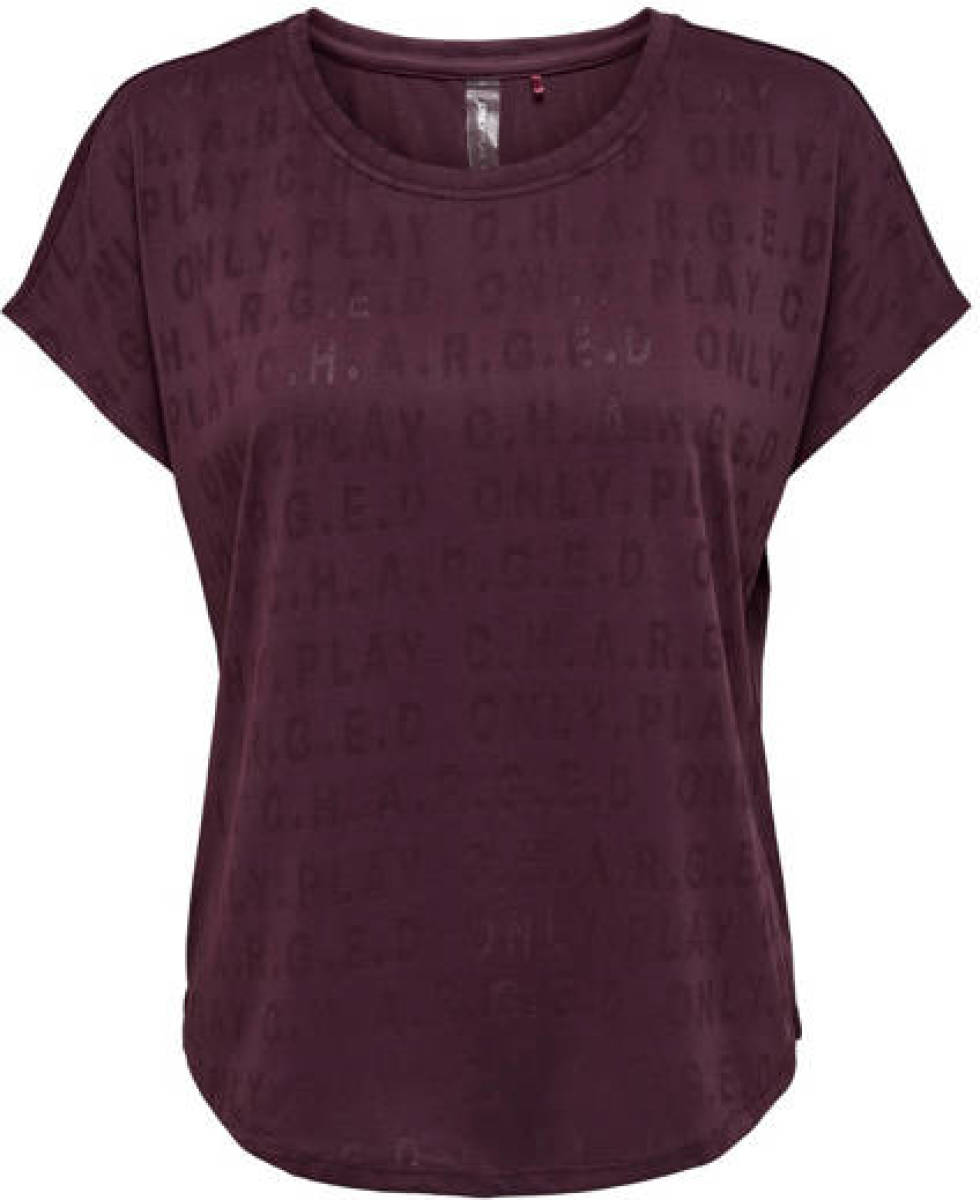 ONLY PLAY sport T-shirt ONPSAFA aubergine
