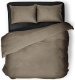 Presence Satin Luxury - Truffel Dekbedovertrek 2-persoons (200 x 200/220 cm + 2 kussenslopen)