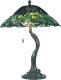 Clayre & Eef Tafellamp Tiffany Compleet ø 47x58 Cm 2x E27 Max 60w. - Groen, Blauw - Ijzer, Glas