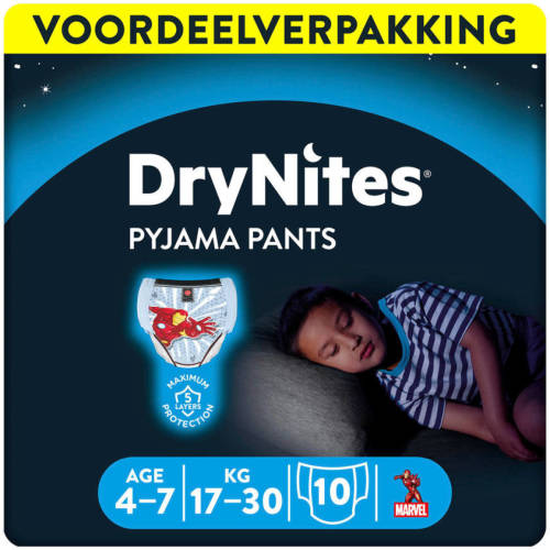 Huggies DryNites Pyjama Pants Boy 4-7 Years (17-30kgs) 3 pakken