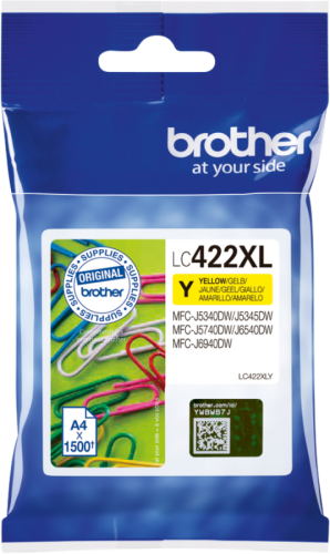 Brother LC-422XL Cartridge Geel