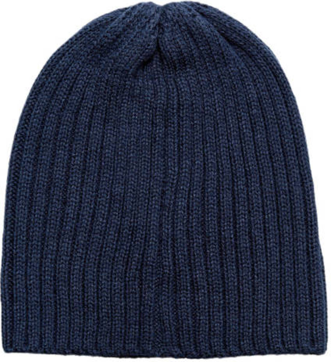 Jack & Jones rib gebreide muts JACBART donkerblauw