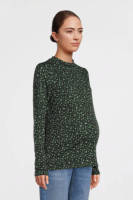 ONLY MATERNITY gebloemde zwangerschapstop OLMPELLA zwart/groen