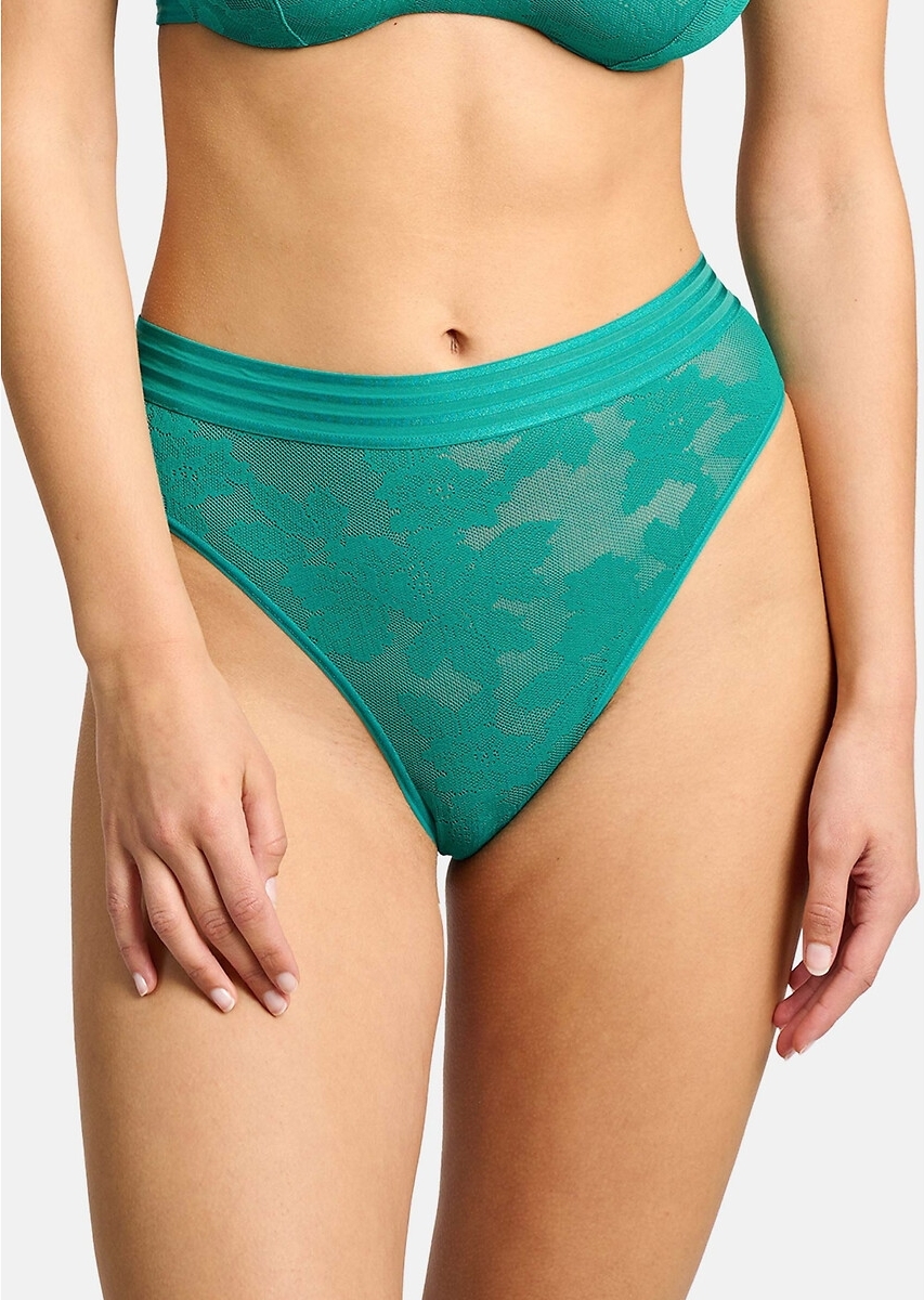 Sans Complexe Slip hoge taille, in kant Jade