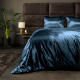 Fresh & Co Dekbedovertrek Silk Satin - Blauw Lits-jumeaux (240 x 220 cm + 2 kussenslopen)