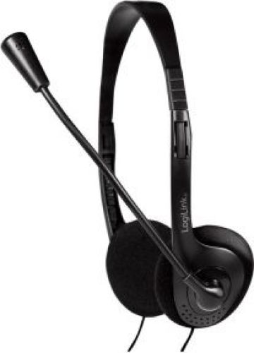 LogiLink HS0052 hoofdtelefoon/headset Hoofdband Zwart