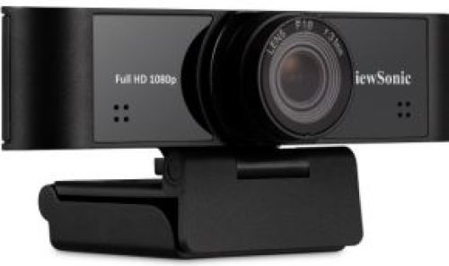 Viewsonic 1080p ultra-wide USB camera with built-in microphones compatible with Windows and Mac,comp