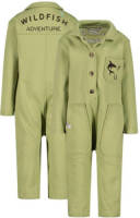Wildfish jumpsuit van biologisch katoen olijfgroen