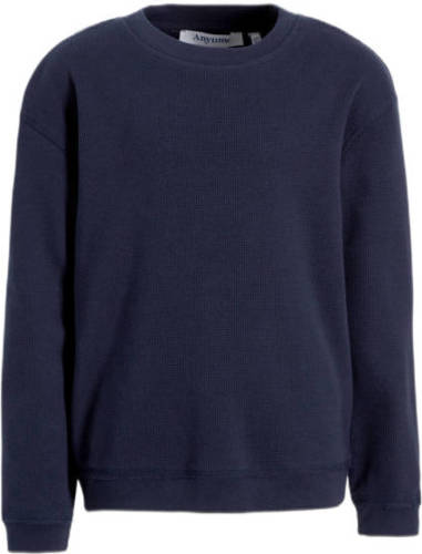 anytime longsleeve donkerblauw