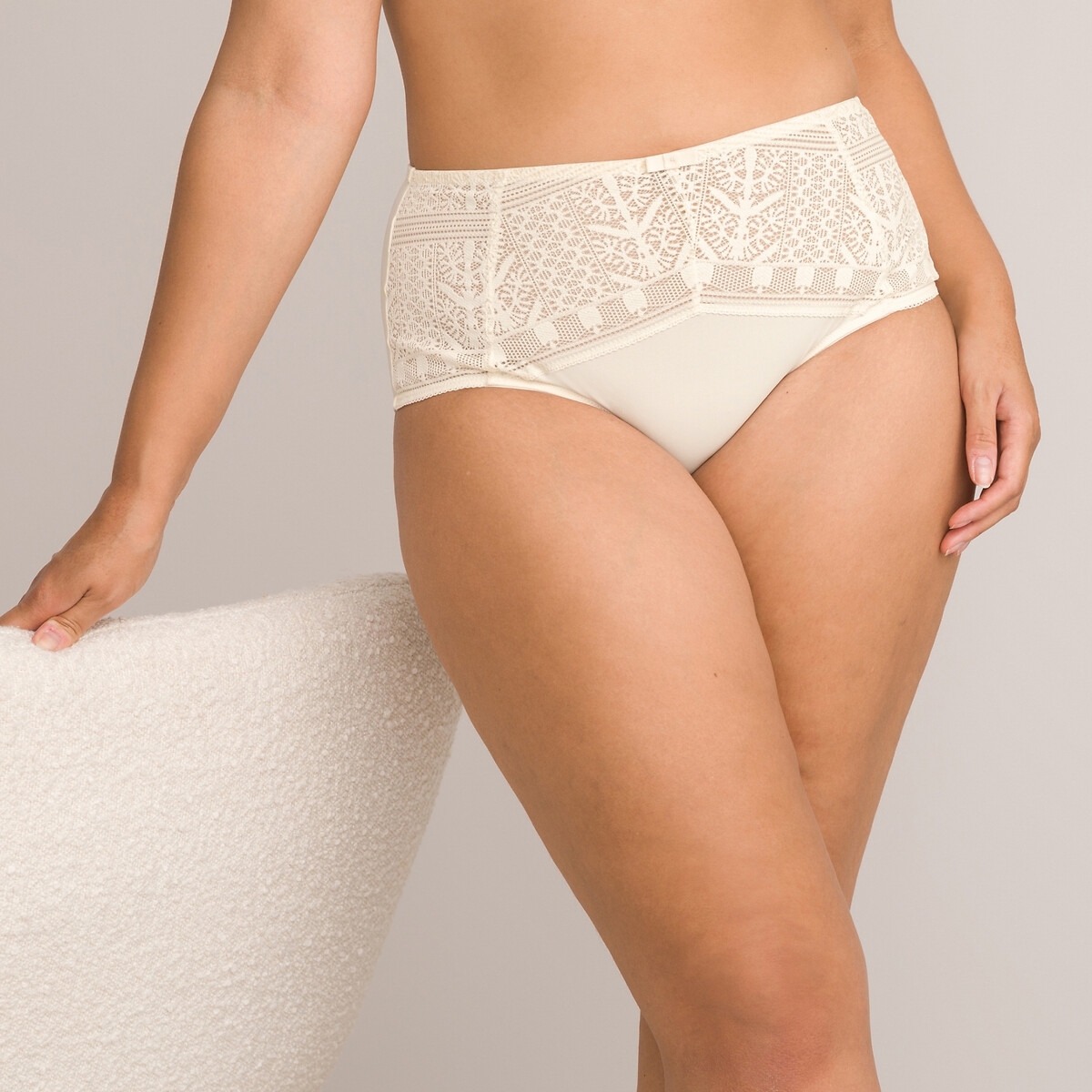 La Redoute Collections Plus Hoge slip in kant