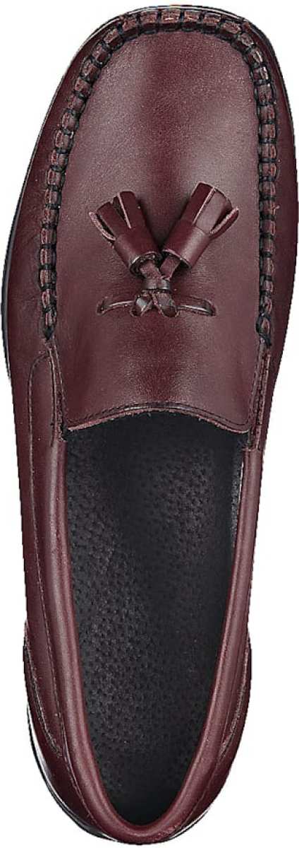 Mocassin met karakteristieke mocassinnaad Naturläufer Bordeaux/Berry