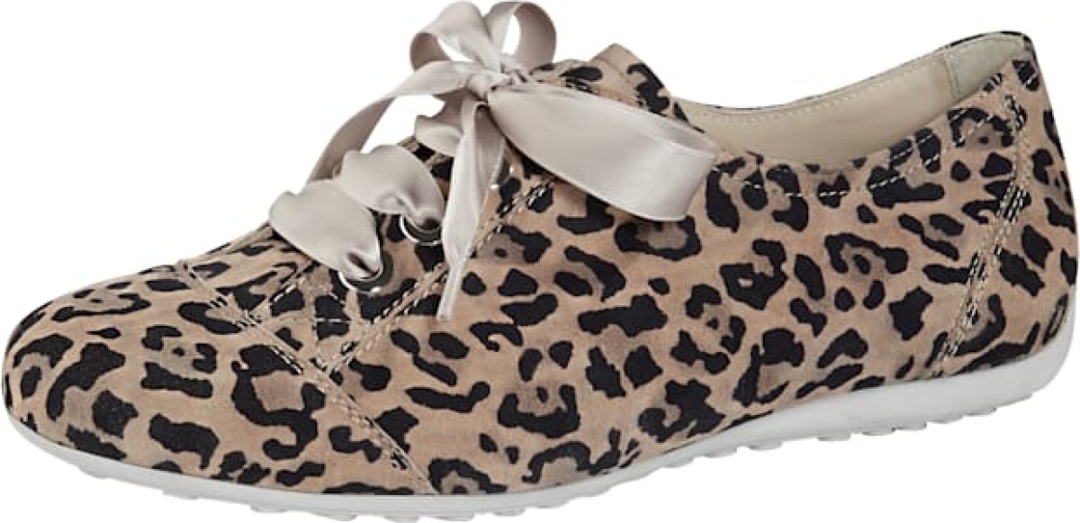 Veterschoen met trendy dessin Semler Lichtbruin