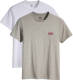 Levi's T-shirt grijs/wit (set van 2)