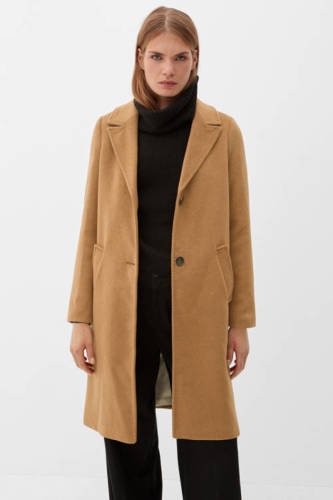 s.Oliver coat met wol bruin
