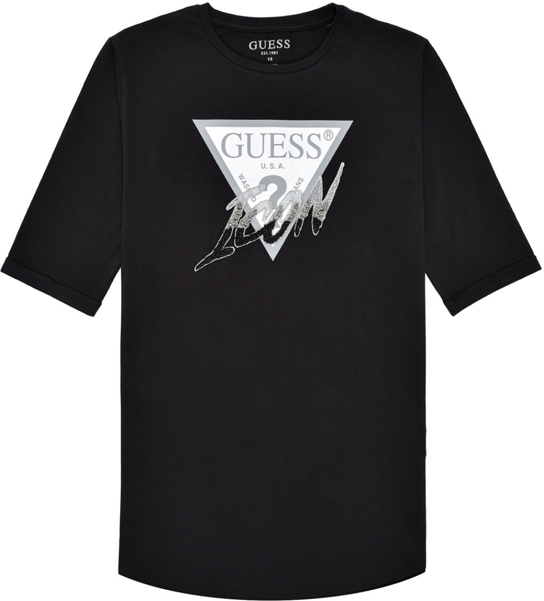 T-shirt Korte Mouw Guess  J2YI05-KAPO0-JBLK