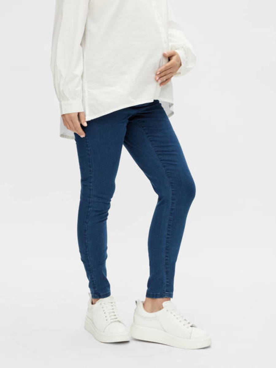 MAMALICIOUS skinny zwangerschapsjeans MLECHO medium blue denim