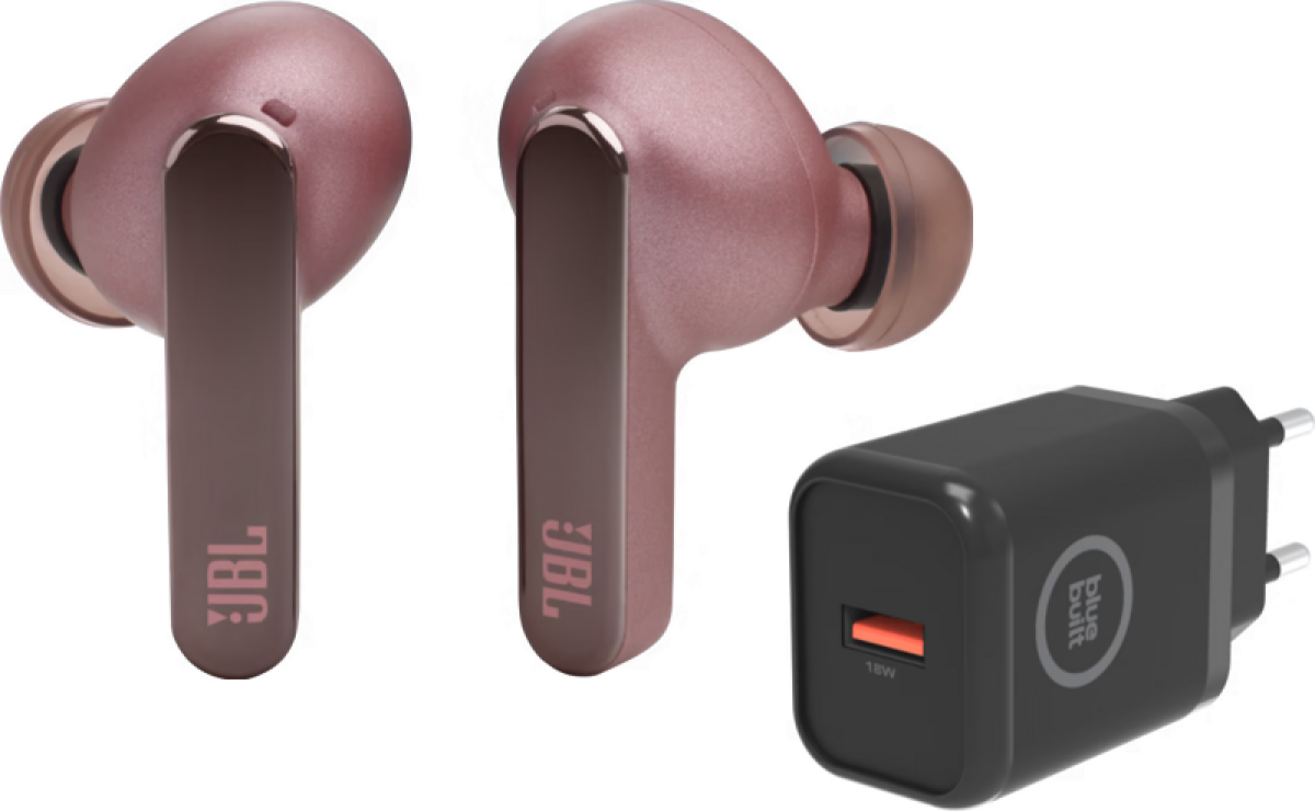JBL Live Pro 2 Roze + BlueBuilt Oplader 18W