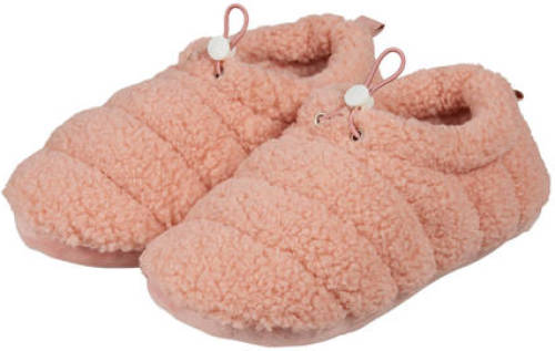 Apollo teddy pantoffels roze