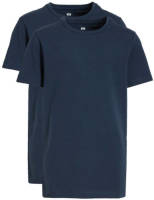 WE Fashion T-shirt - set van 2 donkerblauw