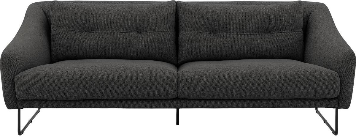 Goossens Excellent Bank GS-2105 grijs, stof, 3-zits, elegant chic