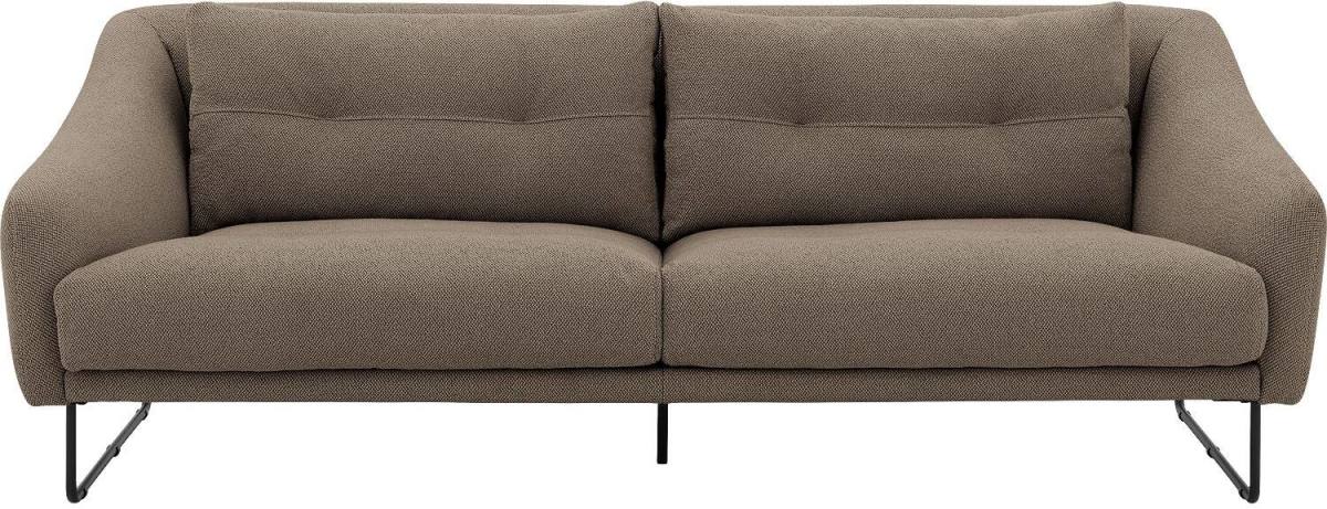 Goossens Excellent Bank GS-2105 bruin, stof, 3-zits, elegant chic