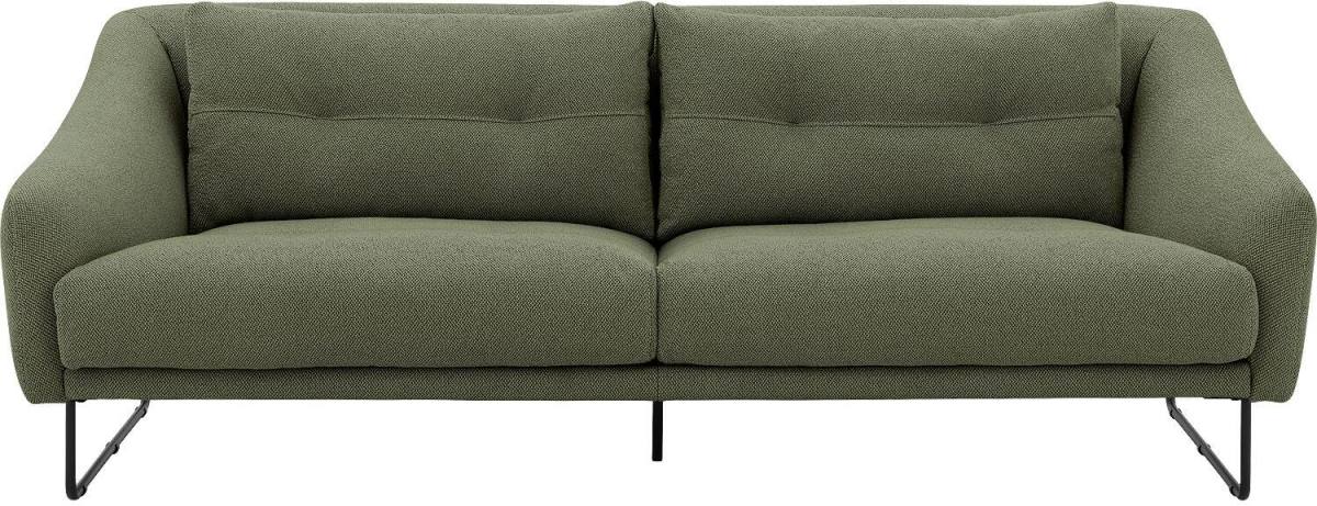 Goossens Excellent Bank GS-2105 groen, stof, 3-zits, elegant chic
