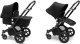 Bugaboo Cameleon 3 Plus kinderwagen/stoel/reiswieg, zwart frame/zwarte stof/zwarte zonnekap