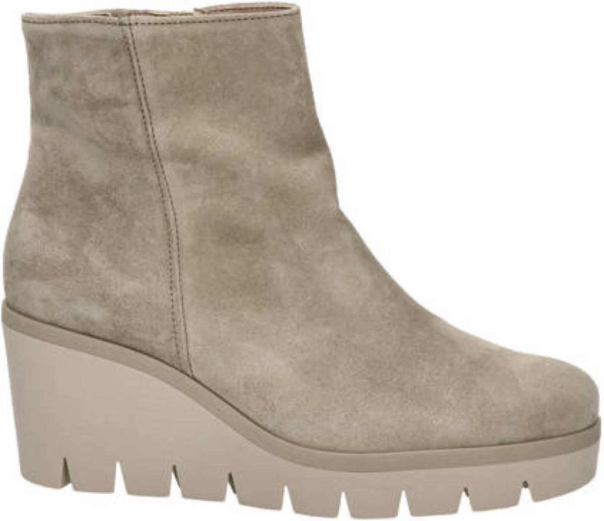 Gabor suede enkellaarzen beige