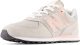 New balance 574 sneakers lichtgrijs/lichtroze