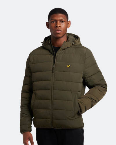 Lyle & Scott gewatteerde jas olive