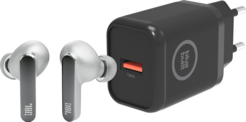JBL Live Pro 2 Zilver + BlueBuilt Oplader 18W