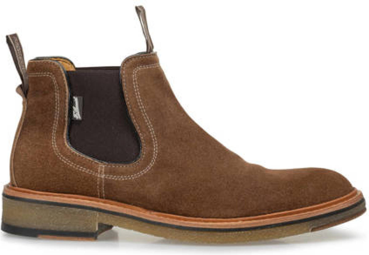 Floris van bommel De Tanker 03.02 suède chelsea boots cognac