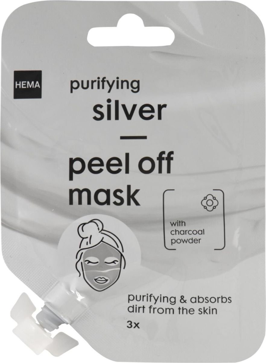 HEMA Peel-off Masker Met Houtskool Zilverkleurig 15ml