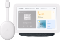 Google Chromecast HD met Google TV + Google Nest Hub 2 Chalk