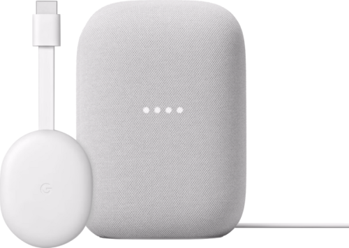 Google Chromecast HD met Google TV + Google Nest Audio Charcoal