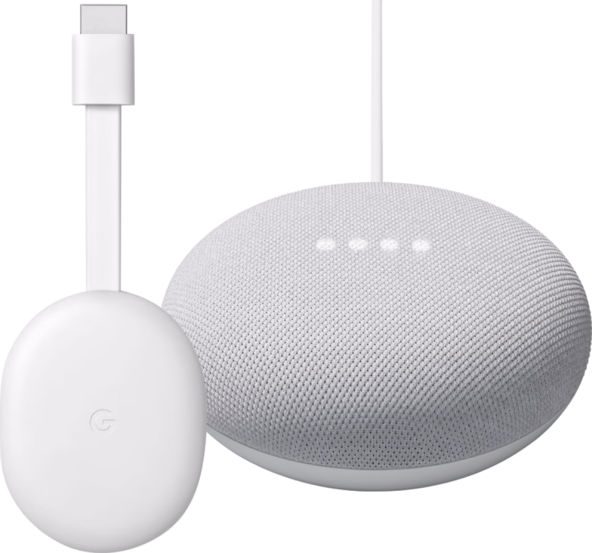 Google Chromecast HD met Google TV + Google Nest Mini Wit