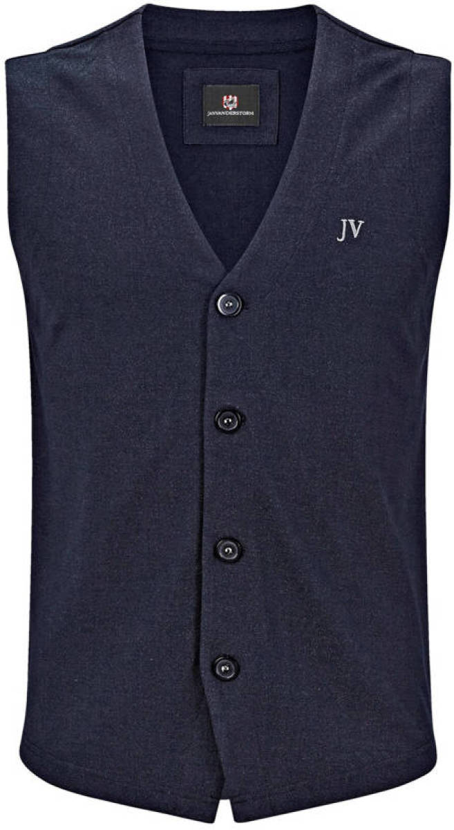 Jan Vanderstorm gilet Plus Size HOLMSTEIN donkerblauw