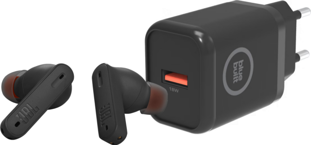 JBL Tune 230NC Zwart + BlueBuilt Oplader 18W