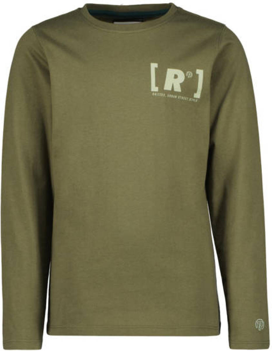 Raizzed longsleeve met printopdruk groen