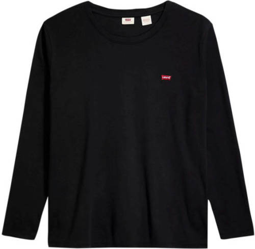 Levi's gestreepte gebreide longsleeve PL LONG SLEEVE BABY TEE caviar